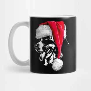 Funny Bernese Mountain Dog Santa Christmas dog Mug